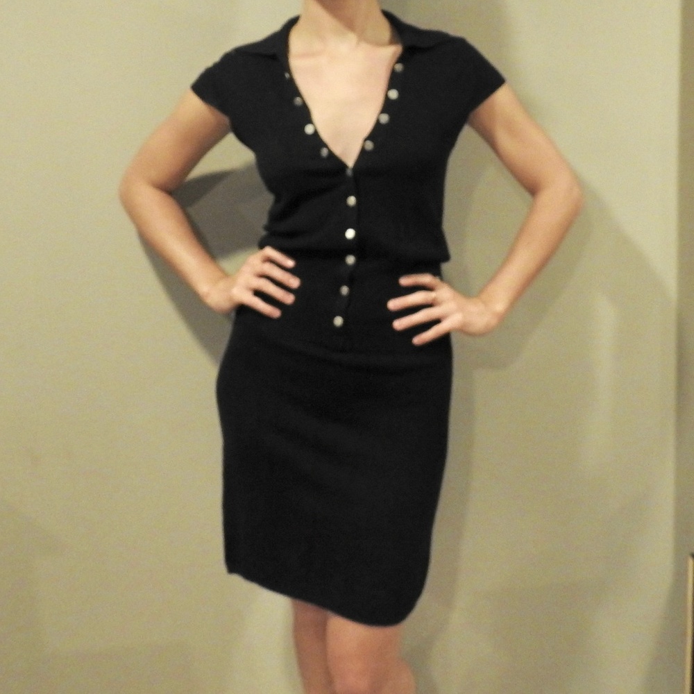 BCBG collared button down dress